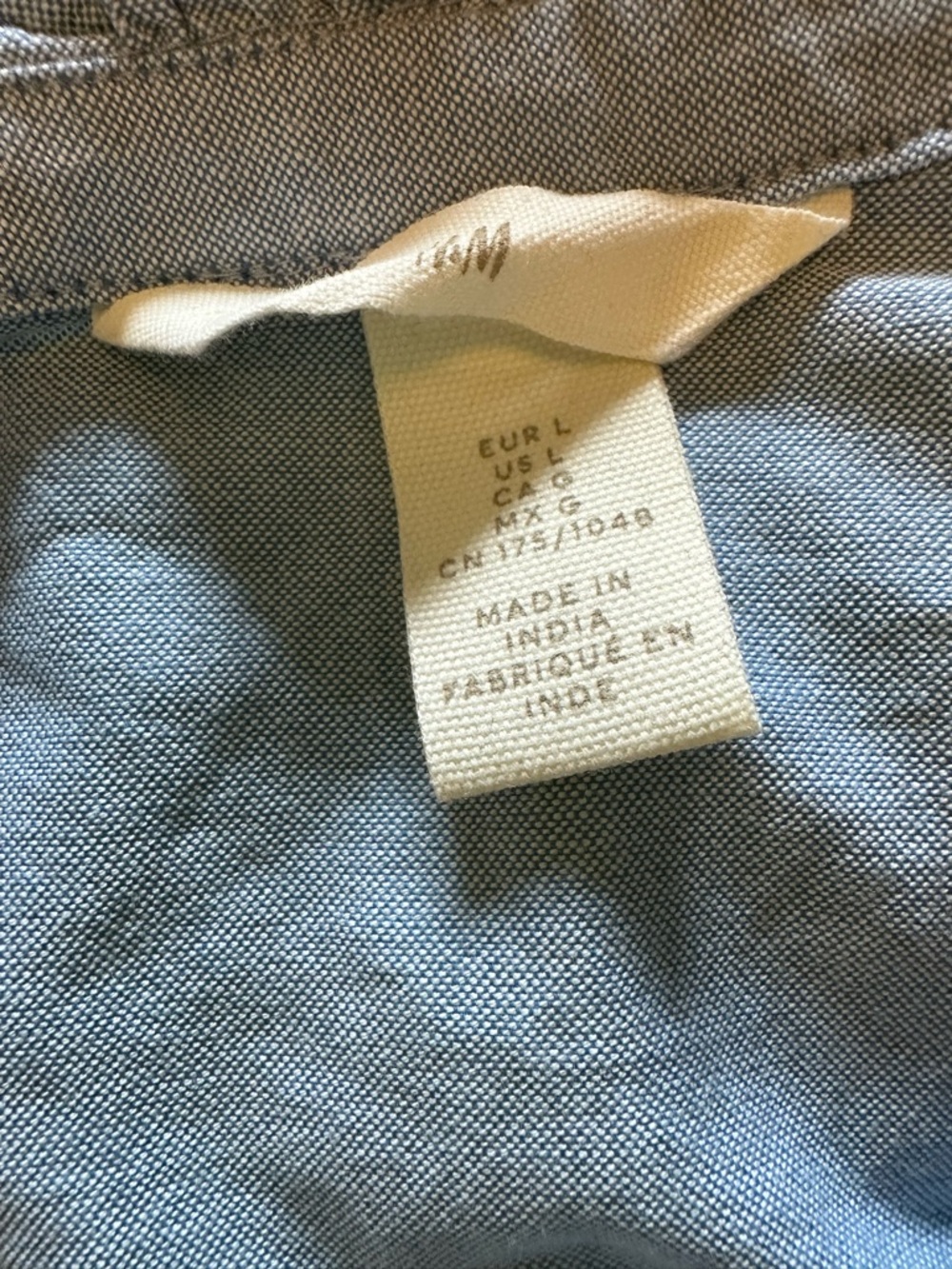 H&M Light Blue Ruffle Collar Button-Front Shirt - Picture 4 of 6